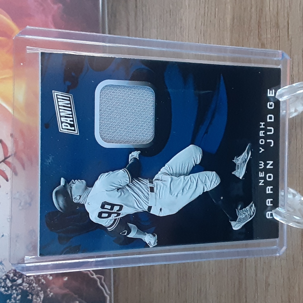 Aaron judge game worn jersey card
